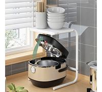 FGXHHS Microwave Rack, Kitchen Countertop Rack Toast Space Saving Manager Storage Simple Floor (Color : White, Size 33x30x47CM)