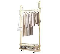 FGXHHS Modern Industrial Coat Rack with Hooks and Storage Basket, Mobile Entryway Hall Tree for Bedroom Clothes Organization