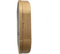 FGXHHS Oval Medicine Cabinet with Wooden Frame Mirror for Bathroom 3 Tier Wall Mounted Kitchen Perfect Small Bathrooms,NAT