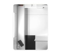 FGXHHS Rectangle Mirror Bathroom Wall Mounted with Simple Modern Metal Frame for Decor Vanity Entryway Living Room(White,40x50cm)