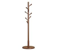 FGXHHS Solid Wood Hall Tree - Freestanding Coat Rack for Narrow Spaces, Entryway, Foyer & Office Walnut Upgrade Closet Dressing Area Sto