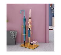 FGXHHS Umbrella Stand Racks Indoor Iron Holder For 16 Umbrellas, Drain Rack At The Entrance Of Hotel Corridor In Home Office, 25x33x44cm (Color : Gold)
