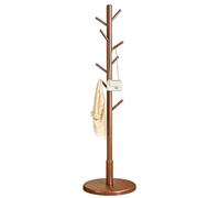 FGXHHS Walnut Hall Tree Coat Rack - Solid Wood Freestanding Narrow Entryway nizer for Closet, Dressing Area, Office, Study, Foyer & Functal Sto Solut