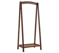 FGXHHS Walnut Wood Coat Rack, Freestanding Hanger with Storage Shelf, Stylish Curved Design for Bedroom, Entryway & Hallway - Durable Functional Stand