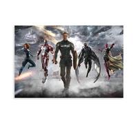 fgxmne Exclusive Artistic Superhero Series Movies The Avengers Posters 4 Canvas Poster Bedroom Decor Landscape Office Room Decor Gift 08x12inch(20x30cm)