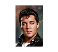 fgxmne Exclusive Artistic The King of Rock Elvis Presley Portrait Poster 16 Canvas Poster Bedroom Decor Landscape Office Room Decor Gift 12x18inch(30x45cm)