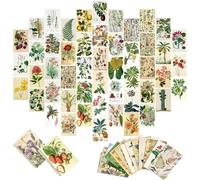 FGXY 100pcs Vintage Botanical Wall Collage Kit, Aesthetic Picture Indie Room Decor, Green Wall Collage Kit, Art Posters for Dorm Wall Decor, for Plant Enthusiasts and Family and Friends