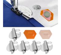 FGXY 7pcs Magnetic Seam Guide For Sewing Machine, Sewing Machine Quilting Accessories, Strong Magnetic Polygonal Sewing Guide With Scale,Compatible With Singer, Brother, Overlocker Sewing Machines