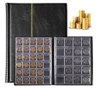 FGXY Coin Collection Album 250 Pockets, Coin Collectors Collecting Album Holders, Coin Cardboard Holder Albums, Coin Storage Album Coin Holder Book Money Penny Pocket for Collectors (Black)