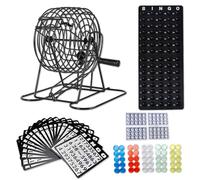 FGXY Metal Bingo Machine Game Set, Bingo Party Game, Kids and Adults Bingo Game, Family Board Game with Bingo Cards, Bingo Machine, Suitable for Family Entertainment, Party Play