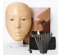 FGXY Professional Mannequin Head Training For Beginners, Reusable Makeup Mannequin Head, Makeup Practice Face, Makeup Practice Accessories Suitable For Novice cosmetics Artists (Yellow)