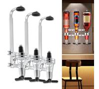 FGXY Wall-Mounted 3 Bottle Alcohol, Upside Down Drink Dispenser, Wall Mounted Bracket, Home Bar Wall Mounted, Multi Functional Wine Rack Wall Mounted, Set for Bars, Restaurants, Hotels, Etc(35ml)