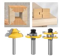 FGXY Wood Biscuit Cutter, Lock Miter 45 Degree Joint Router Bits, 2pcs Tongue and Biscuit Jointer Router Bit 1/4 Inch Shank, Wood Milling Cutter Set 3 Teeth t Shape, a Great Helper for Carpenters
