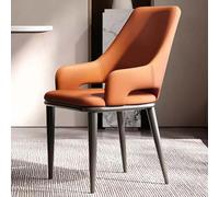 FGYAHOKN Chairs for Dining Room Set of 4, Modern Kitchen & Dining Room Chairs, Faux Leather Accent Chairs with Arms and Wood Legs, Mid-Century Dinner Chair for Living Room, Kitchen