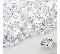 FGYZYP 1000 Pcs Clear Fake Crushed Ice Rock for Vase Filler, Plastic Acrylic Diamond Crystal Table Scatter Ice Cube Gem, Decorative Ice Cube Display Centerpiece for Home Event Decor Favor Wedding