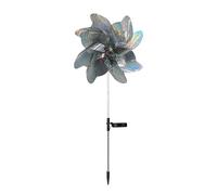 FGYZYP 2Pcs Outdoor Solar Wind Spinners Lights, Solar Garden Lights with Windmill, Waterproof Solar Decorative Windmill Stake Lamps for Garden Patio Lawn Yard Pathway Wedding Decoration