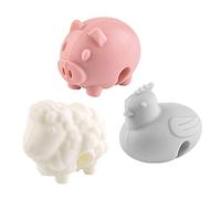 FGYZYP 3Pcs Cartoon Silicone Pot Lid Lifters, Cute Animal Heat Resistant Pot Lid Rack Holder Clips, Spill- Proof Steam Vent Stand for Soup Pots Saucepan Home Kitchen Tool Accessories (Random Color)