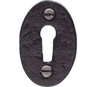 FH™ 52mm Oval Reproduction Antique Black Standard Key Hole Escutcheon