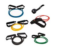 FH Exercise Bands with Handles, Strength Training Resistance Loop Bands Light/Medium/Heavy Elastic Stretch Tubes Cords For Fitness Workout Home Gym Training for Men/Women (Complete Set & Anchor)