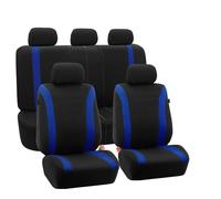 FH GROUP Automotive Car Seat Covers Cosmopolitan Flat Cloth Full Set Blue Seat Covers, (Airbag Compatible & Split Bench) with Gift Universal Fit Interior Accessories for Cars Trucks and SUVs