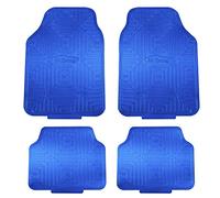 FH Group Automotive Floor Mats - Heavy-Duty Metallic Rubber Floor Mats for Cars, Universal Fit Full Set, Climaproof Floor Mats, Trimmable Floor Mats for Most Sedan, SUV, Truck Floor Mats Blue