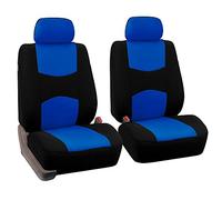 FH Group Automotive Seat Covers Blue Universal Fit Flat Cloth Pair Bucket fits most Cars, SUVs, Trucks, and Vans FB050BLUE102-A