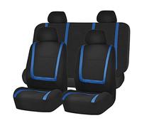 FH Group Automotive Seat Covers Blue Universal Fit Unique Flat Cloth fits most Cars, SUVs, and Trucks (with 4 Detachable Headrests and Solid Bench) FB032BLUE114