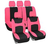 FH Group Automotive Seat Covers Pink Universal Fit Bucket and Bench Cover fits most Cars, SUVs, and Trucks (Full Set Airbag Compatible with Split Bench) FB030PINK115