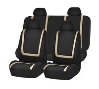 FH Group Automotive Seat Covers Yellow Universal Fit Unique Flat Cloth fits most Cars, SUVs, and Trucks (with 4 Detachable Headrests and Solid Bench) FB032YELLOW114