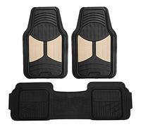 FH GROUP Beige F11513BEIGE Heavy Duty Tall Channel Floor Season Mats for Trucks, Cars, and Automotive Purposes Trim-to-Fit