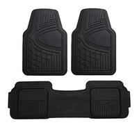 FH Group Black F11511BLACK Heavy Duty Tall Channel Floor Mats All-Weather Accessories for Trucks, Cars, and Automotive Purposes Trim-to-Fit