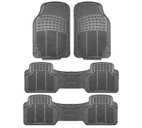 FH Group Car Floor Mats - Heavy-Duty Rubber Floor Mats for Cars, Universal Fit 3 Rows Full Set, Trimmable Automotive Floor Mats, ClimaProof Floor Mats, Floor Mats For SUVs, Truck Floor Mats Gray