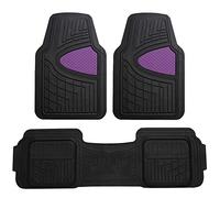 FH GROUP Car Floor Mats - Heavy-Duty Rubber, Universal Fit, Trimmable, Climaproof, Purple