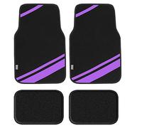 FH Group Car Floor Mats - Purple Carpet Floor Mats for Cars, Universal Fit Automotive Floor Mats, All Purpose Car Floor Mats, Carpet Protector Mat for Most Sedan, SUV, Truck Floor Mats