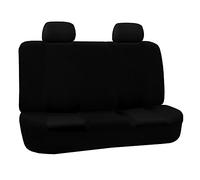 FH GROUP Car Seat Cover for Back Seat Cloth - Universal Fit Rear Seat Covers for Cars with Solid Bench,Car Seat Protector for Dogs and Kids,Car Interior Accessories for SUV,Sedan and Van Black