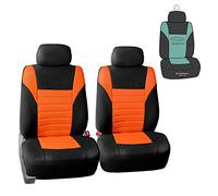 FH Group Car Seat Cover Premium 3D Air Mesh Front Pair Set Car Seat Covers Airbag Compatible, Gray and Black Automotive Seat Cover with Gift Universal Fit Interior Accessories for Cars Trucks and SUVs