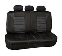 FH GROUP Car Seat Covers 3D Air Mesh - Universal Fit, Low Back Seat Cover, Airbag Compatible, Split Bench Rear Seat, Washable Seat Cover for SUV and Sedan, Rear Set Black