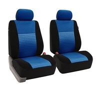 FH GROUP Car Seat Covers Front Set 3D Air Mesh - Seat Covers for Low Back Car Seats with Removable Headrest, Universal Fit, Automotive Seat Cover, Airbag Compatible Car Seat Cover for SUV, Sedan Blue