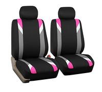 FH GROUP Car Seat Covers Front Set Cloth - Universal Fit, Airbag Compatible, Pink