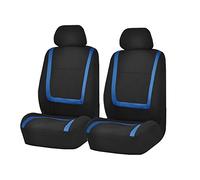 FH GROUP Car Seat Covers Front Set in Cloth - Car Seat Covers for Low Back Car Seats with Removable Headrest, Universal Fit, Automotive Seat Covers, Washable Car Seat Cover for SUV, Sedan, Van Blue