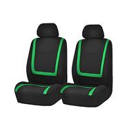 FH GROUP Car Seat Covers Front Set in Cloth-Car Seat Covers for Low Back Car Seats with Removable Headrest,Universal Fit,Automotive Seat Covers,Washable Car Seat Cover for SUV,Sedan,Van Green