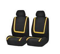 FH GROUP Car Seat Covers Front Set in Cloth - Car Seat Covers for Low Back Car Seats with Removable Headrest, Universal Fit, Automotive Seat Covers, Washable Car Seat Cover for SUV, Sedan, Van Yellow
