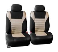 FH Group Car Seat Covers Front Set Premium Beige 3D Air Mesh - Low Back Car Seats with Removable Headrest, Universal Fit, Automotive Seat Cover, Airbag Compatible Car Seat Cover for SUV, Sedan, Van