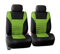 FH GROUP Car Seat Covers Front Set Premium Green 3D Air Mesh - Low Back Car Seats with Removable Headrest, Universal Fit, Automotive Seat Cover, Airbag Compatible Car Seat Cover for SUV, Sedan, Van