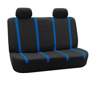 FH Group Car Seat Covers Rear Set Cloth - Car Seat Covers with Removable Headrest,Universal Fit,Automotive SeatCovers,Washable Car SeatCover for SUV,Sedan,Van Blue