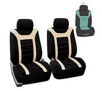 FH GROUP Car Seat Covers Sports Seat Covers Front Seats Only, Airbag Compatible Beige Black Automotive Seat Cover Combo Small Car Seat Cover Design Universal Fit Interior Accessories Cars Trucks SUVs