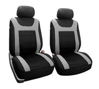 FH GROUP Car Seat Covers Sports Seat Covers Front Seats Only, Airbag Compatible Gray Black Automotive Seat Cover Combo Small Car Seat Cover Design Universal Fit Interior Accessories Cars Trucks SUVs