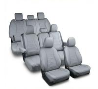 FH Group Custom Fit Seat Covers Compatible with Kia Carnival 2022-2025 Full Set Seat Covers for Kia Minivan, Faux Leather Minivan Seat Covers, Solid Gray