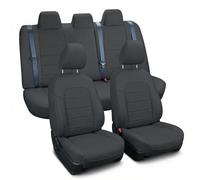 FH Group Custom Fit Seat Covers Compatible with Nissan Sentra 2020-2026 Full Set Seat Covers for Nissan Sedan (2 Front Seats and Rear Bench) Faux Leather Seat Covers, Black