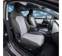 FH Group Custom Fit Seat Covers Compatible with Tesla Model 3 2024-2026 Front Set Seat Covers for Tesla Sedan (2 Front Seats + Console) Ultraflex Neoprene Car Seat Covers, Gray